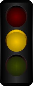 Amber traffic light