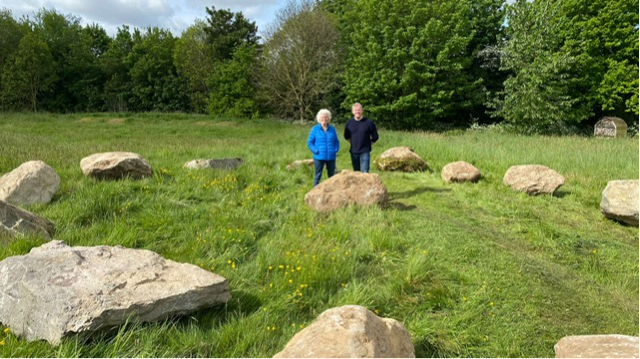 Volunteers standing in the completed ring