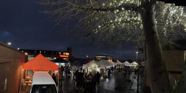 The outdoor Christmas market