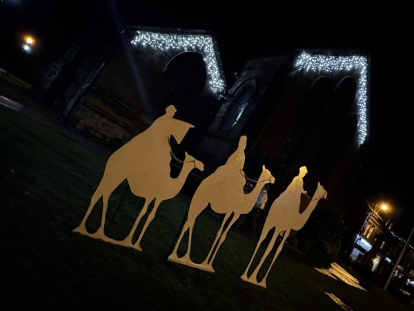 Nativity tableau outside the parish church