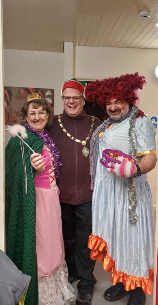 The panto duo with the Mayor